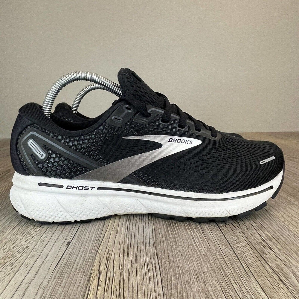 Brooks Ghost 14 Women’s Size 8.5 D Wide Running Black Silver Shoes 1203561D057